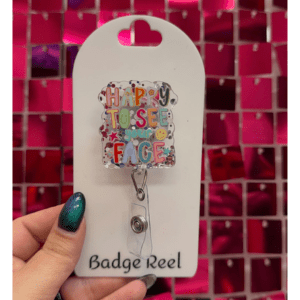 Happy To See You Badge Reel - My Vinyl Craft