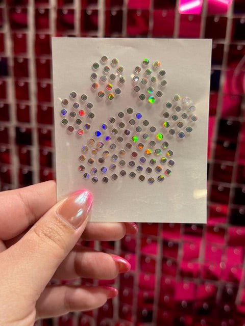 Hat Paw Print Spangle HTV Transfer - My Vinyl Craft