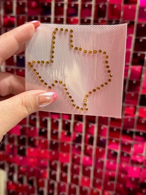 Hat Texas Rhinestone Heat Transfer - My Vinyl Craft
