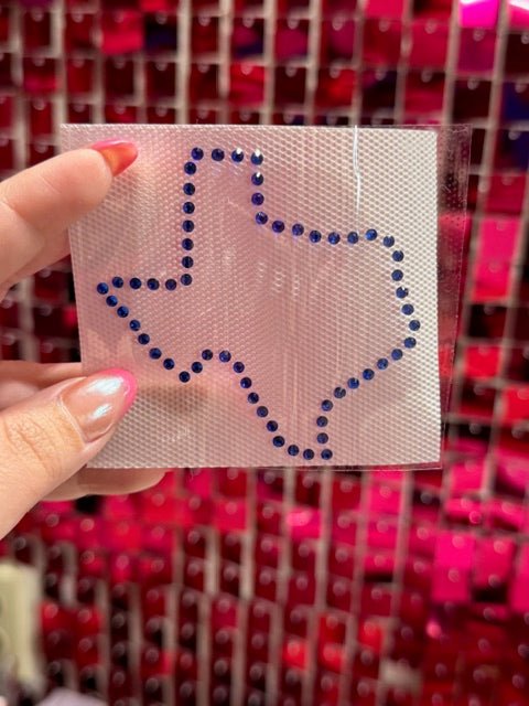 Hat Texas Rhinestone Heat Transfer - My Vinyl Craft