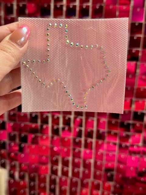 Hat Texas Rhinestone Heat Transfer - My Vinyl Craft