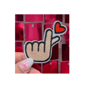 Heart Hand Iron On Patch - My Vinyl Craft