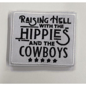 Hippies and Cowboys Iron On Patch - My Vinyl Craft