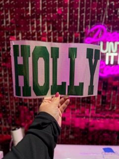 Holly University Glitter Puff HTV Transfer **PRE - ORDER** - My Vinyl Craft