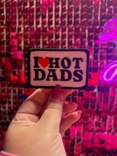 Hot Dads Iron On Patch - My Vinyl Craft