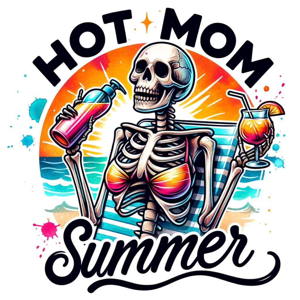 Hot Mom Summer Skelly DTF Transfer - My Vinyl Craft