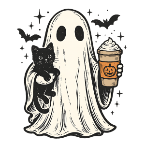 HW18 - Pumpkin Spice Ghouls DTF Transfer - My Vinyl Craft