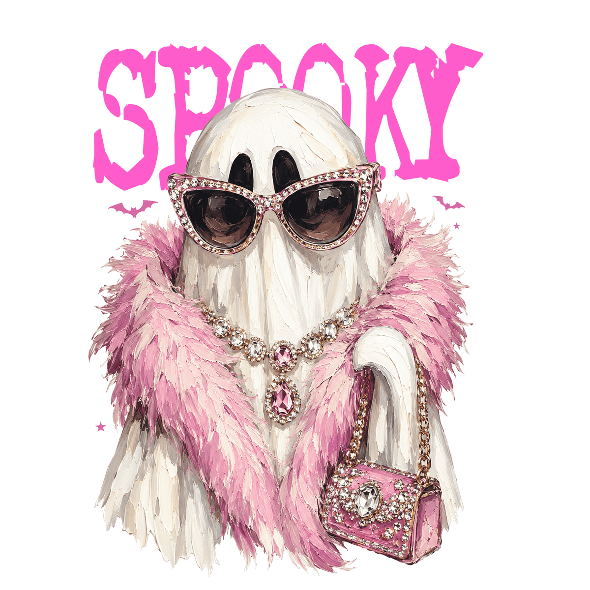 HW18 - Spooky Diva Ghost DTF Transfer - My Vinyl Craft