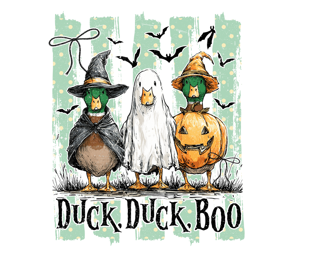 HW19 - Duck-Duck-Boo DTF Transfer - My Vinyl Craft