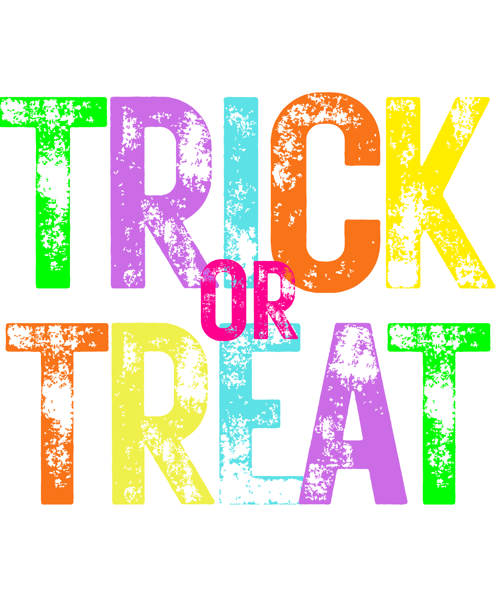 HW22 - Bright Trick or Treat DTF Transfer - My Vinyl Craft