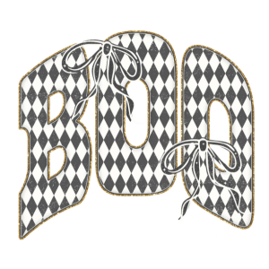 HW23 - BOO Bow DTF Transfer - My Vinyl Craft