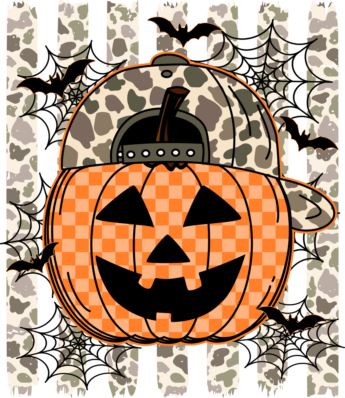 HW24 - Camo Pumpkin DTF Transfer - My Vinyl Craft