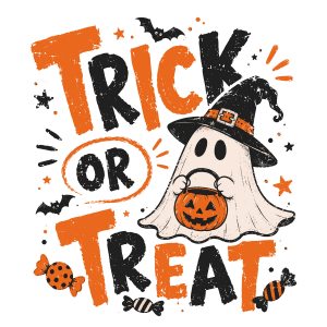 HW32 - Trick or Treat Vintage DTF Transfer - My Vinyl Craft