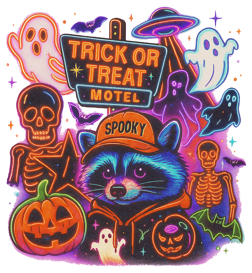 HW37 - Neon Trick or Treat DTF Transfer - My Vinyl Craft