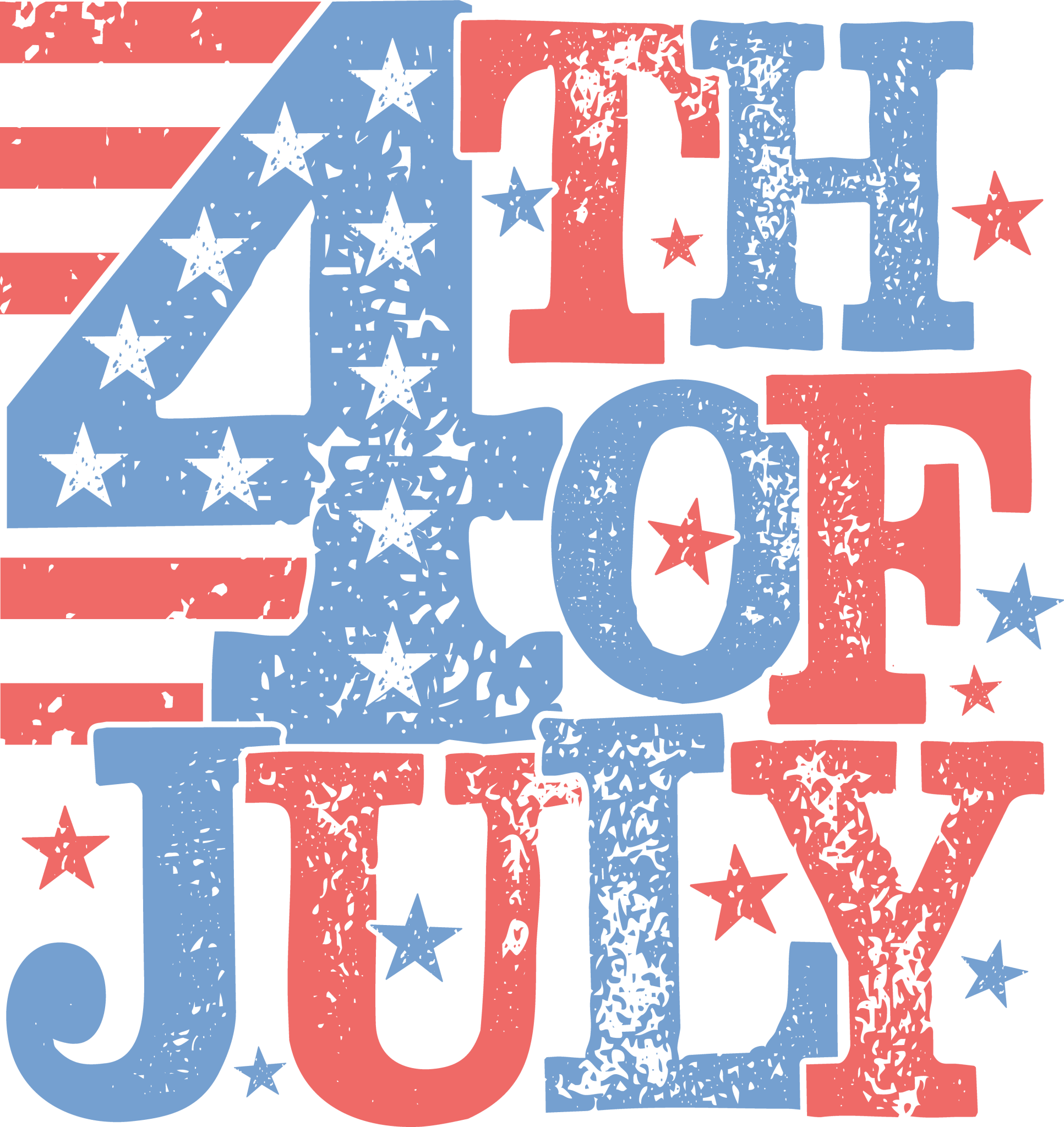 ID10 - Retro 4th Of July DTF Transfer - My Vinyl Craft