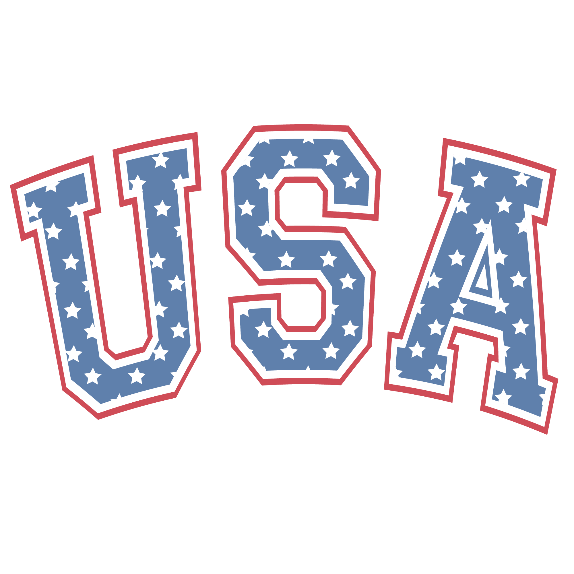 ID22 - USA Stars DTF Transfer - My Vinyl Craft