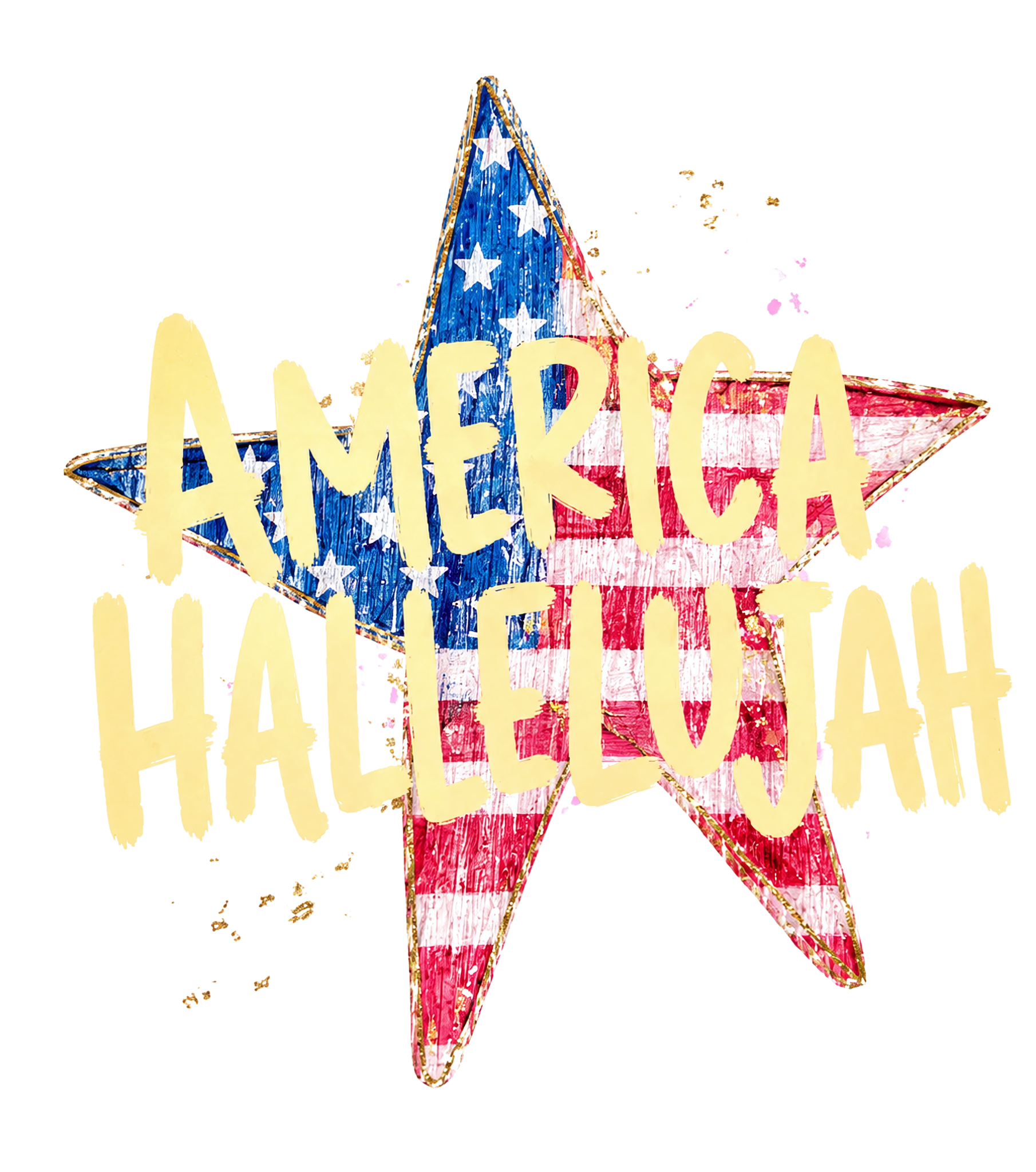 ID23 - America HallelujahDTF Transfer - My Vinyl Craft