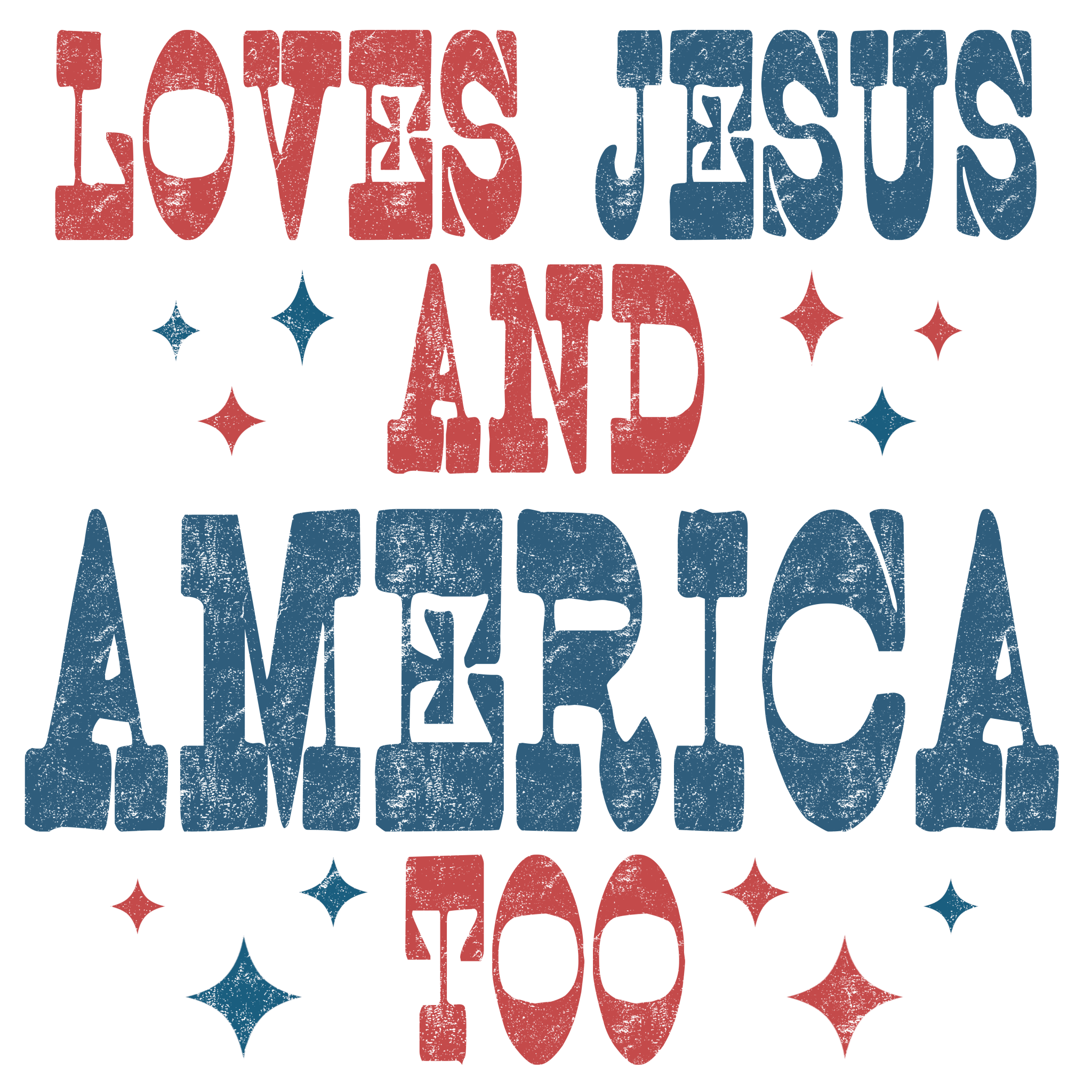 ID24 - America and Jesus Block DTF Transfer - My Vinyl Craft