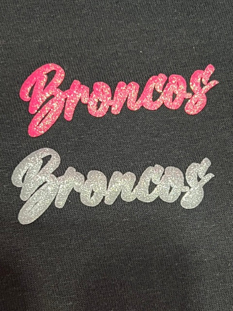 Bronco Mascot Glitter Puff Transfer **PRE-ORDER**