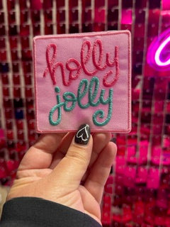 Holly Jolly Iron On Patch