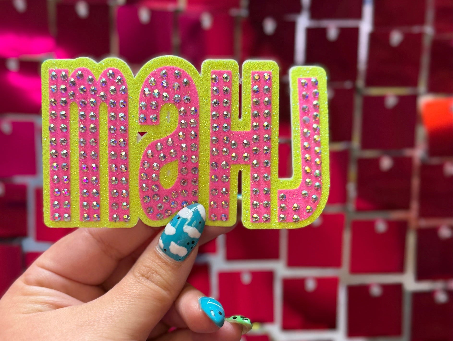 Mahj  Rhinestone Iron On Patch