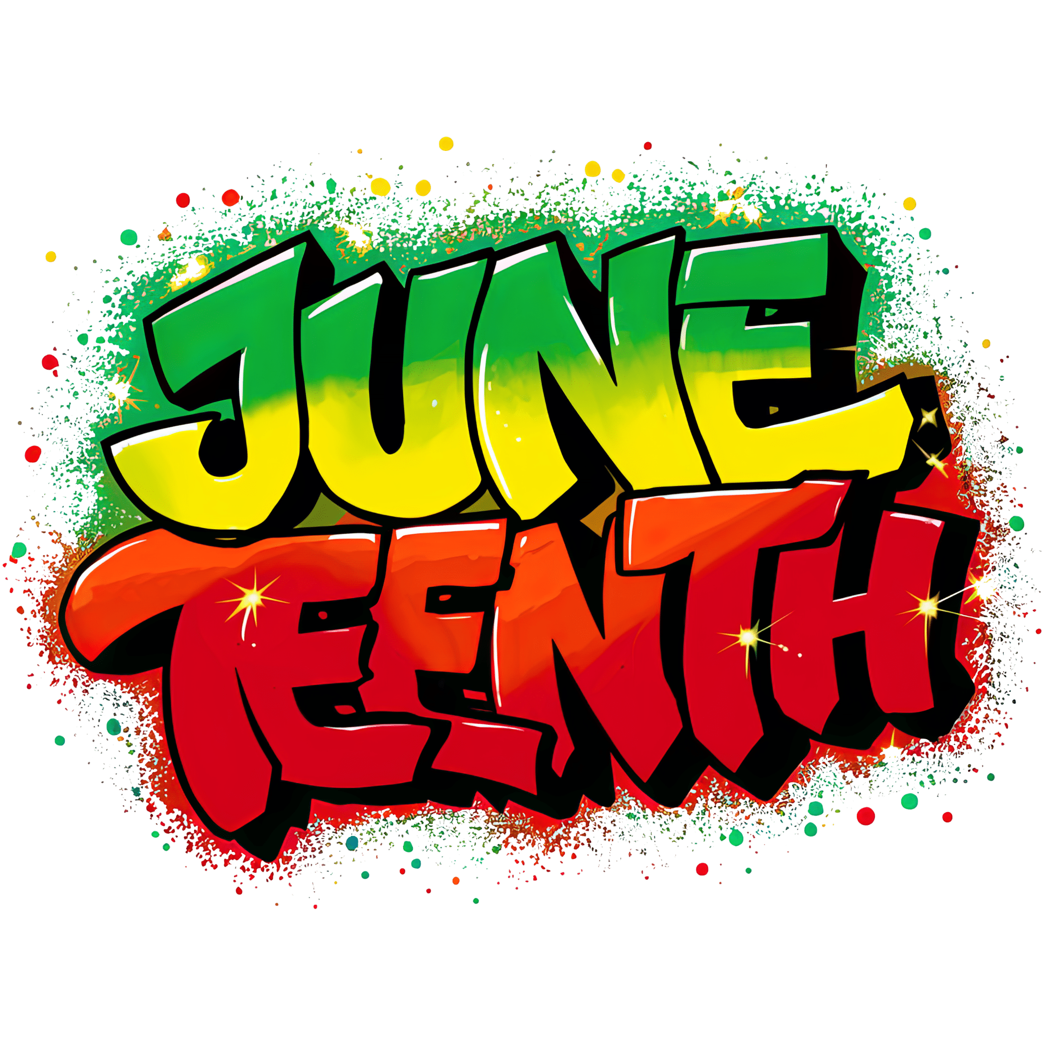 JN3 - Graffiti Juneteenth DTF Transfer - My Vinyl Craft