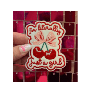 Just a Girl Iron On Patch - My Vinyl Craft