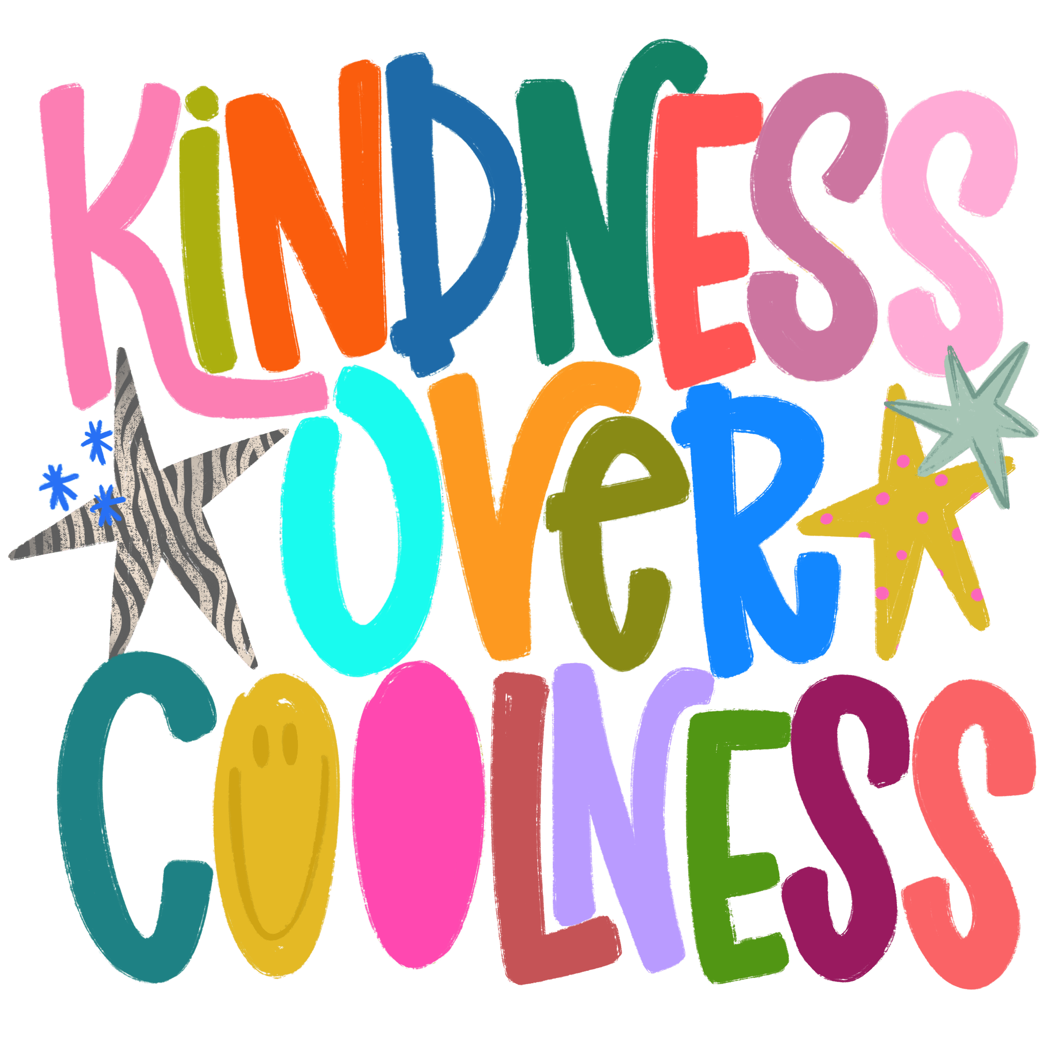 K4 - Kindness Over Coolness DTF Transfers - My Vinyl Craft