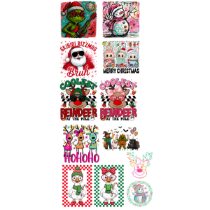 Kiddie Christmas Pre - Made DTF Gangsheet - My Vinyl Craft