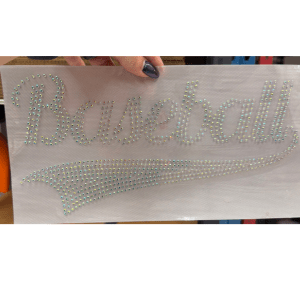 Large Baseball Swoosh Rhinestone Transfer - My Vinyl Craft
