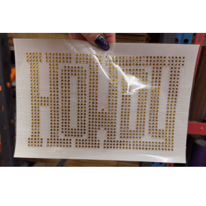 Large Howdy Rhinestone Transfer - My Vinyl Craft