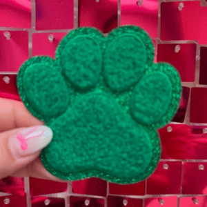 Large Paw Prints Iron On Patch - My Vinyl Craft