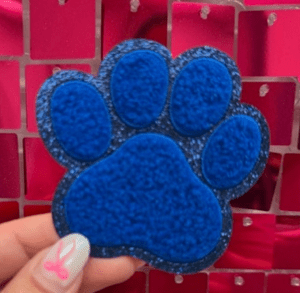 Large Paw Prints Iron On Patch - My Vinyl Craft