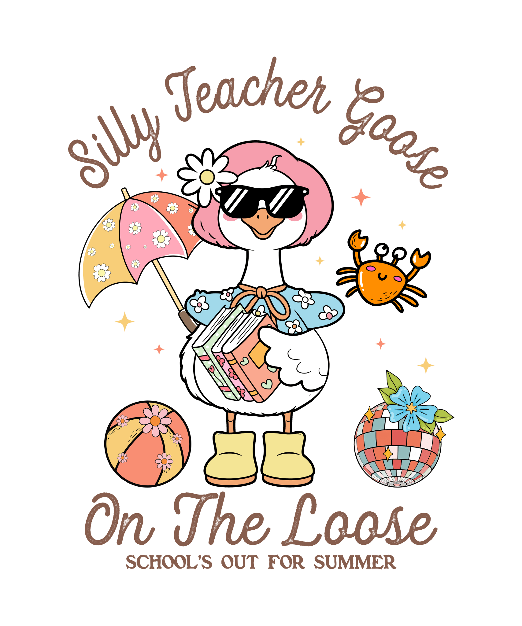 LD13 - Silly Teacher Summer DTF Transfer - My Vinyl Craft