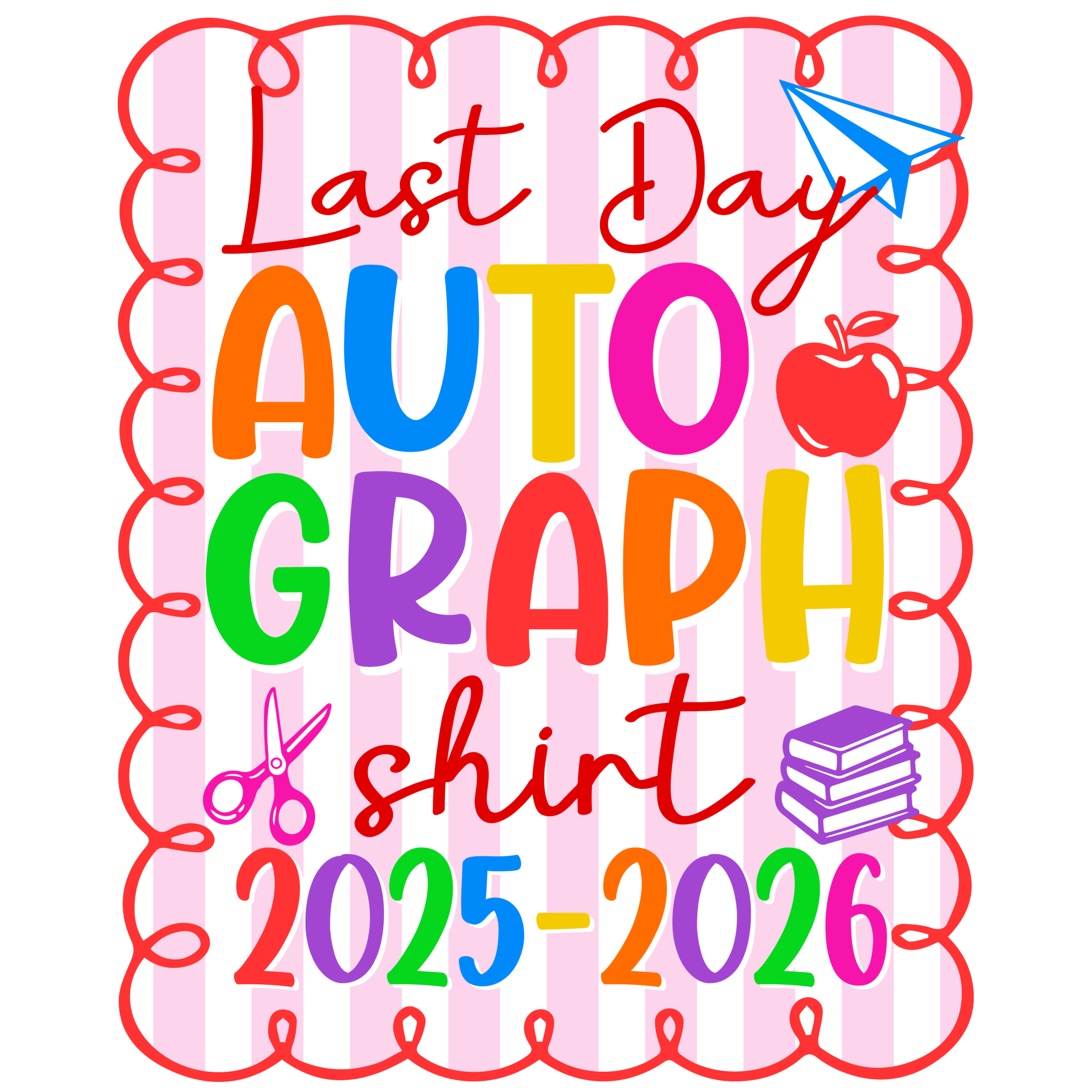 LD8 - Doodle Autograph DTF Transfer - My Vinyl Craft