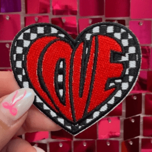 Love Heart Iron On Patch - My Vinyl Craft