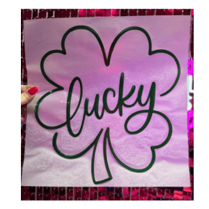 Lucky Clover Puff Transfer **PRE - MADE** - My Vinyl Craft