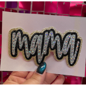 Mama Rhinestone Iron On Patch - My Vinyl Craft