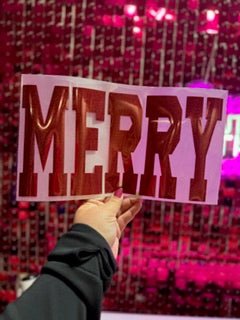 Merry University Puff Glitter HTV Transfer **PRE - ORDER** - My Vinyl Craft