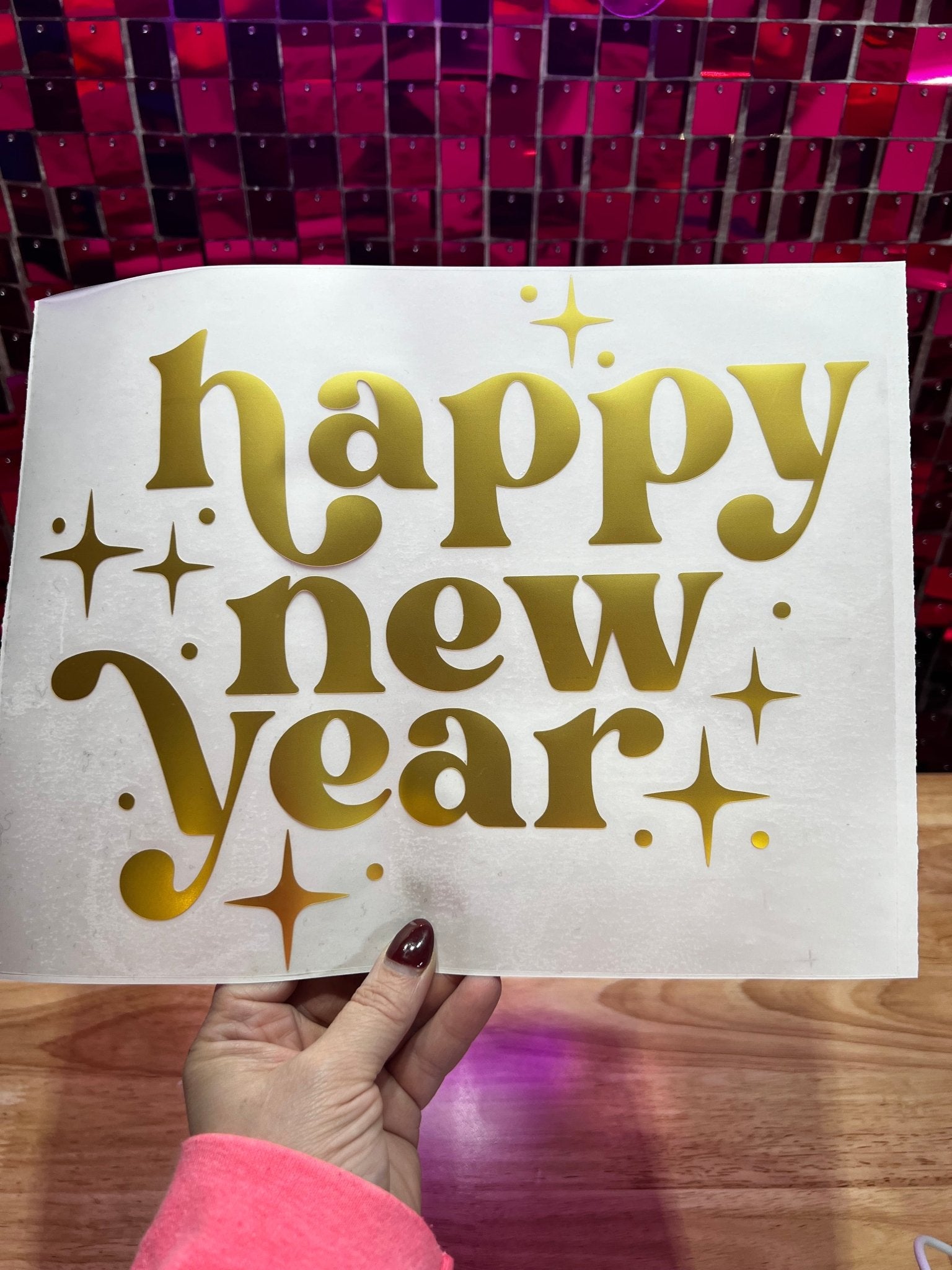 Metallic New Year Puff HTV Transfer **Pre - Order** - My Vinyl Craft