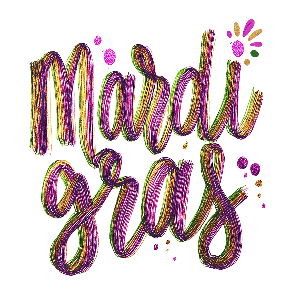 MG2 - Mardi Gras Paint DTF Transfer – My Vinyl Craft