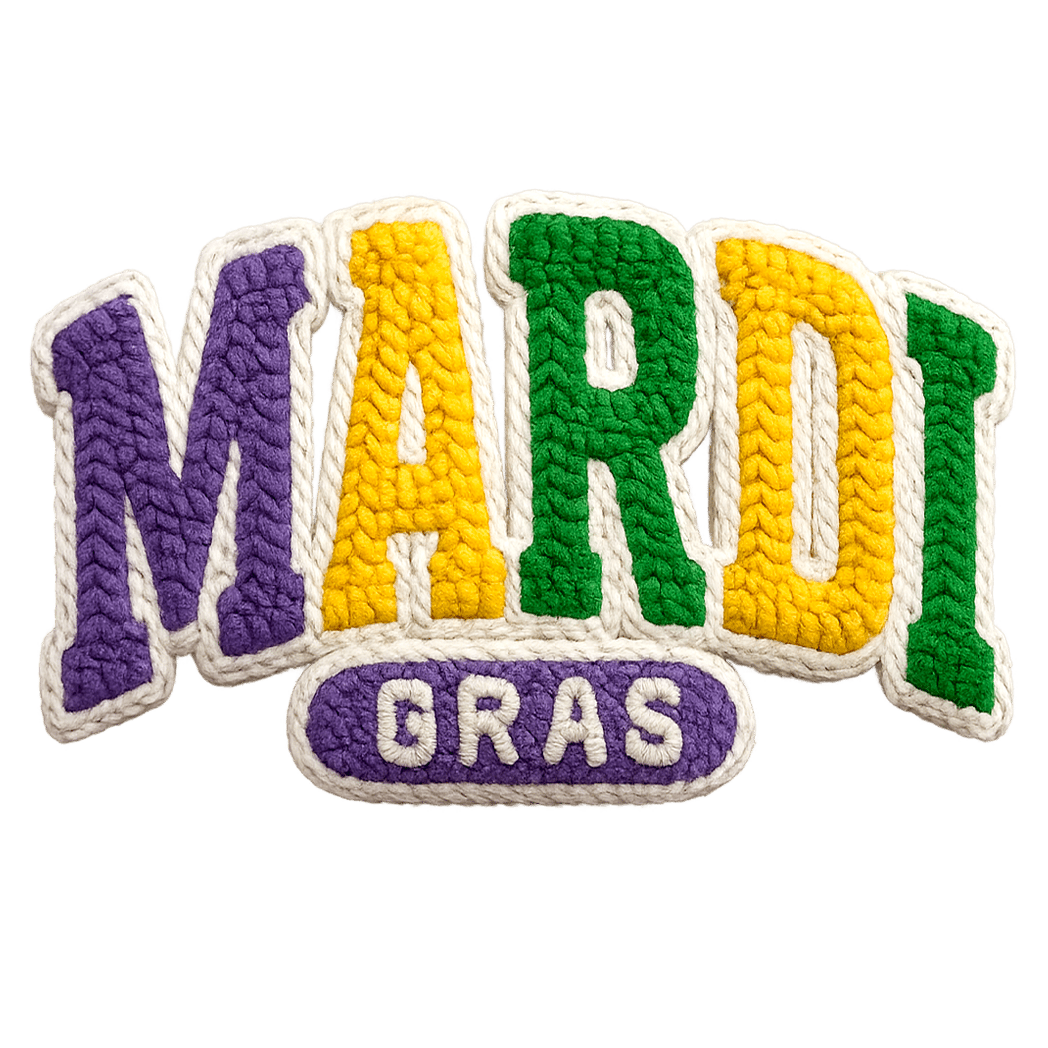 MG6 - Mardi Faux Yarn DTF Transfer - My Vinyl Craft