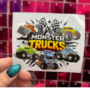 Monster Truck Small UV DTF - My Vinyl Craft