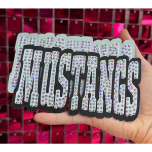 Mustangs Oversize Hat Rhinestone Transfer - My Vinyl Craft