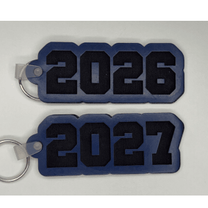 Navy Leather Keychain - My Vinyl Craft