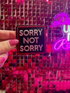 Not Sorry Iron On Patch - My Vinyl Craft