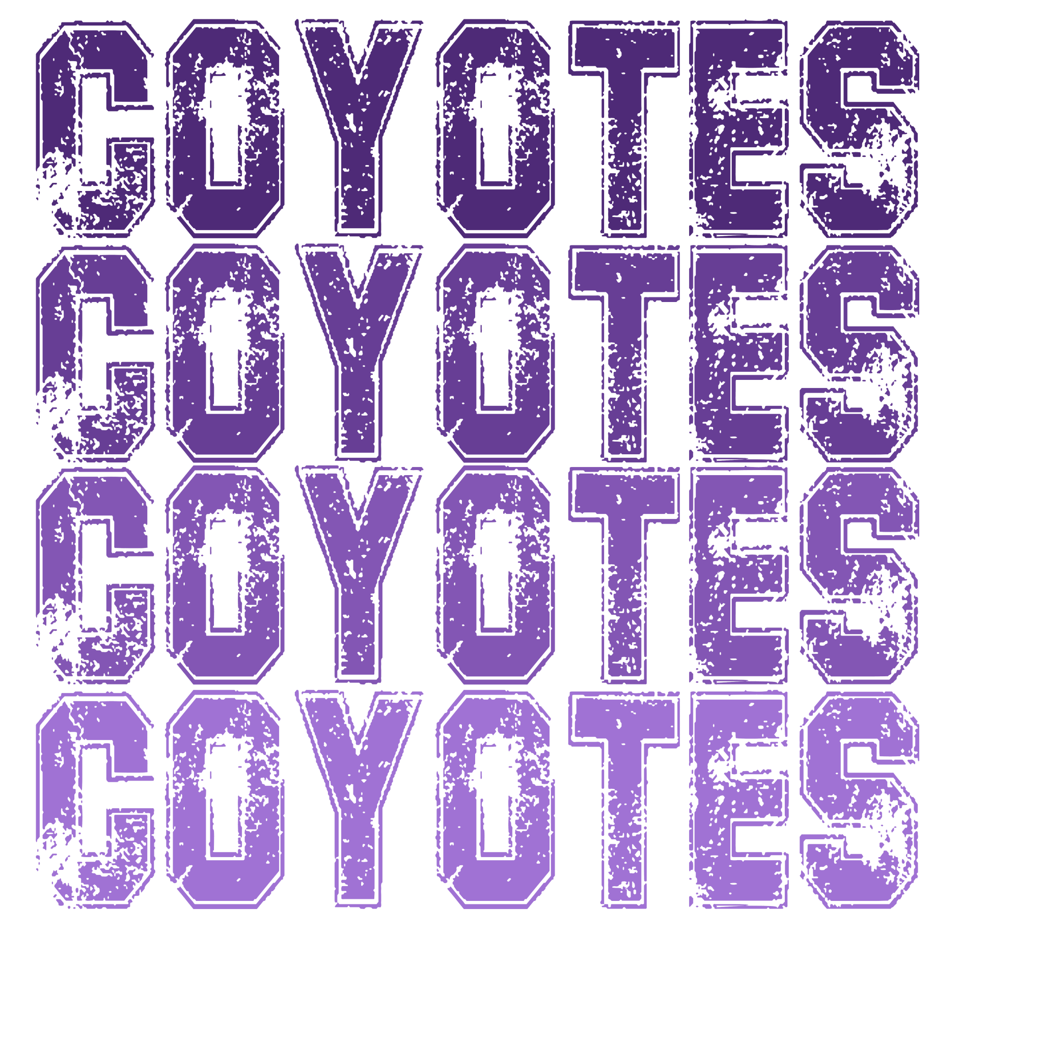 Ombre Coyotes DTF Transfer - My Vinyl Craft