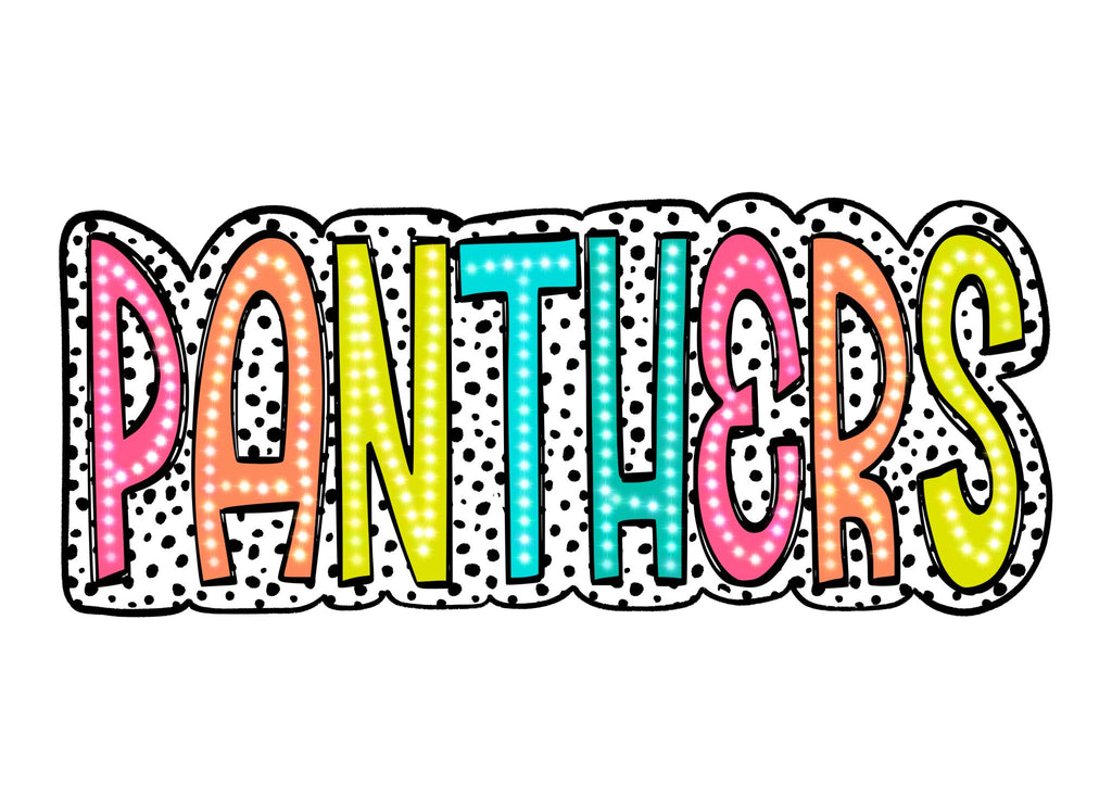 Panthers Dot DTF Transfer - My Vinyl Craft
