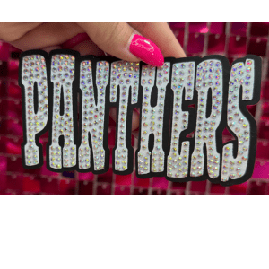 Panthers Oversize Hat Rhinestone Transfer - My Vinyl Craft