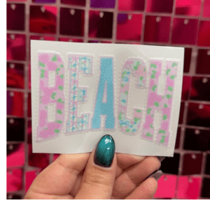 Pastel Beach Small UV DTF - My Vinyl Craft